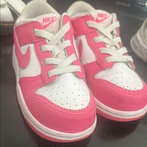 Nike Pink and White Retro Sneakers
